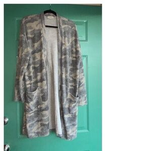Cherish medium camo long kimono cardigan
